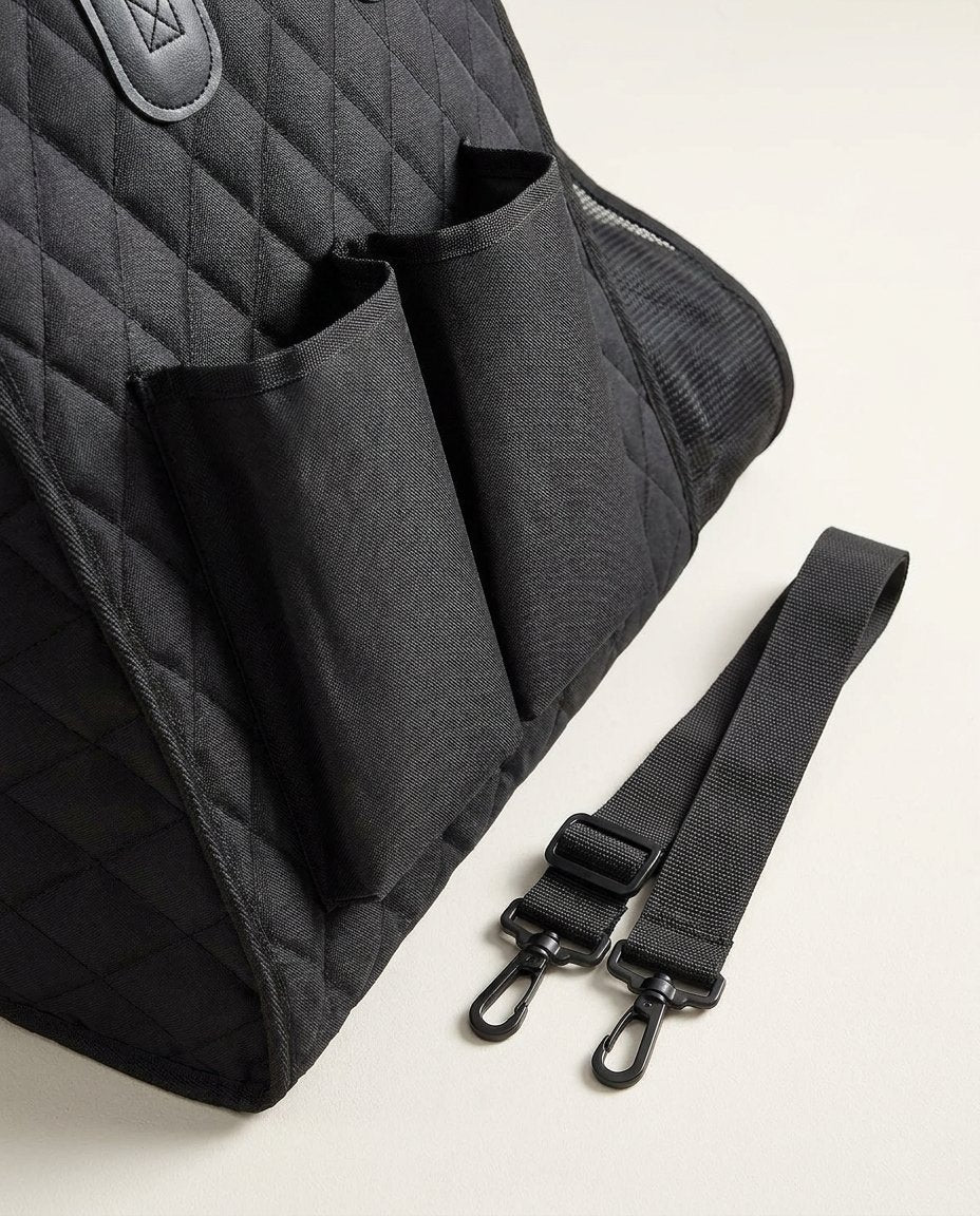 Quilted padded surface with pockets